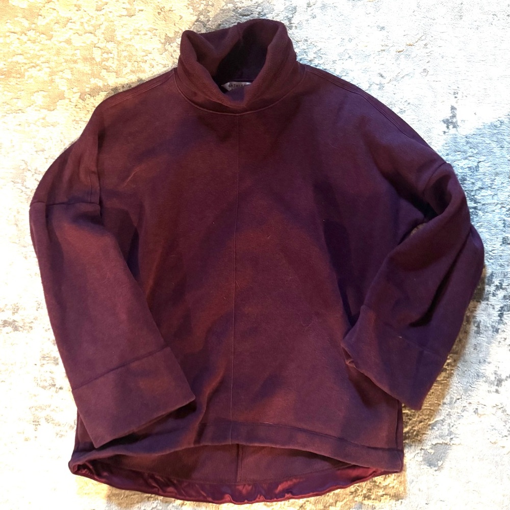 Athleta Deep Purple Fleece Turtleneck